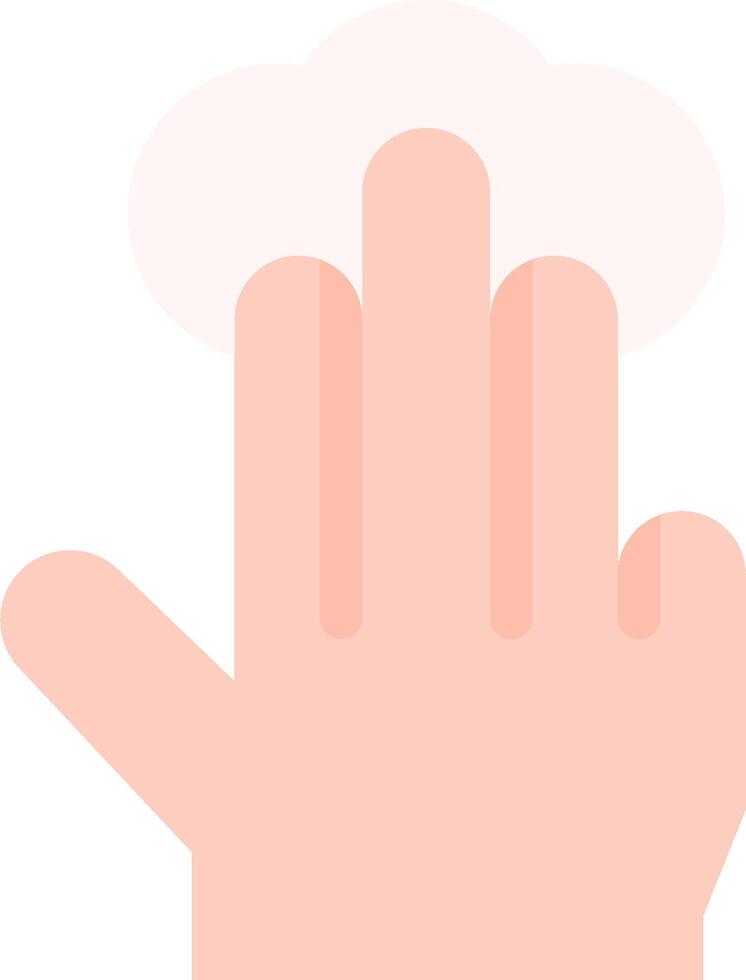 A hand with a cloud on it vector