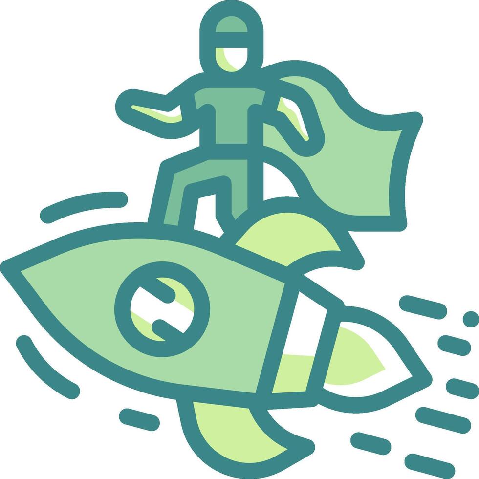 A man riding on a rocket with a cape vector