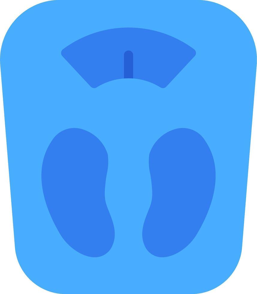 A blue and white app icon with a blue scale vector