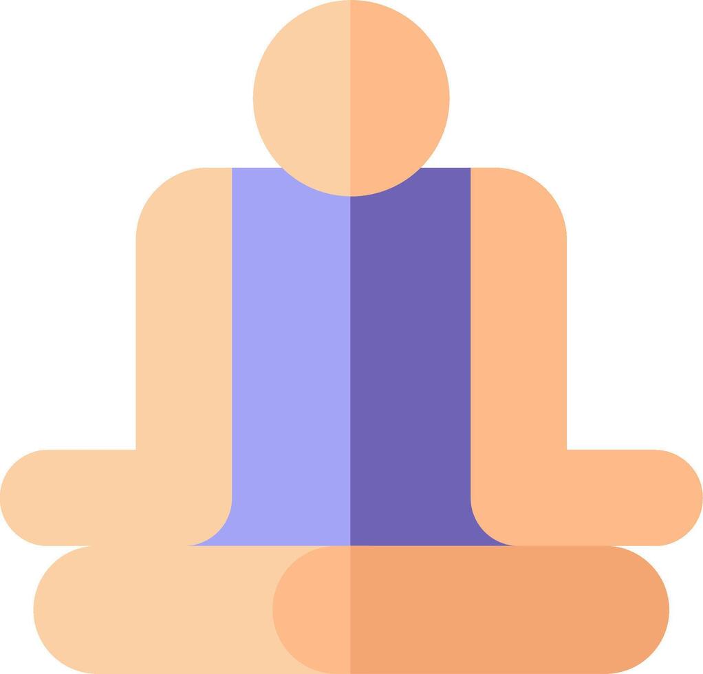 A person sitting in a lotus position with their legs crossed vector