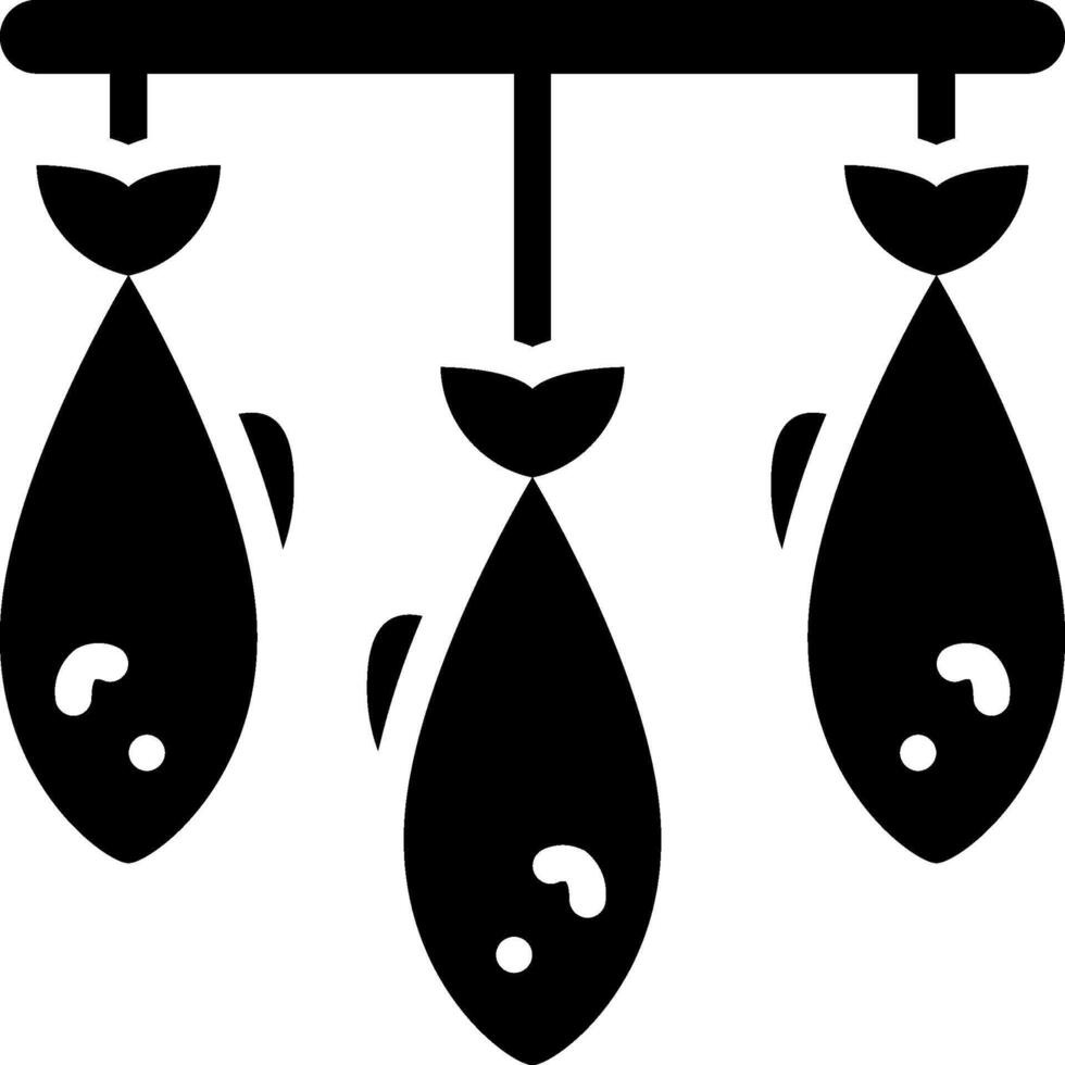 Fish hanging from the ceiling vector