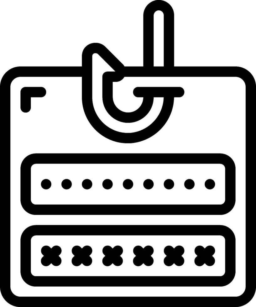 A black and white icon of a key vector