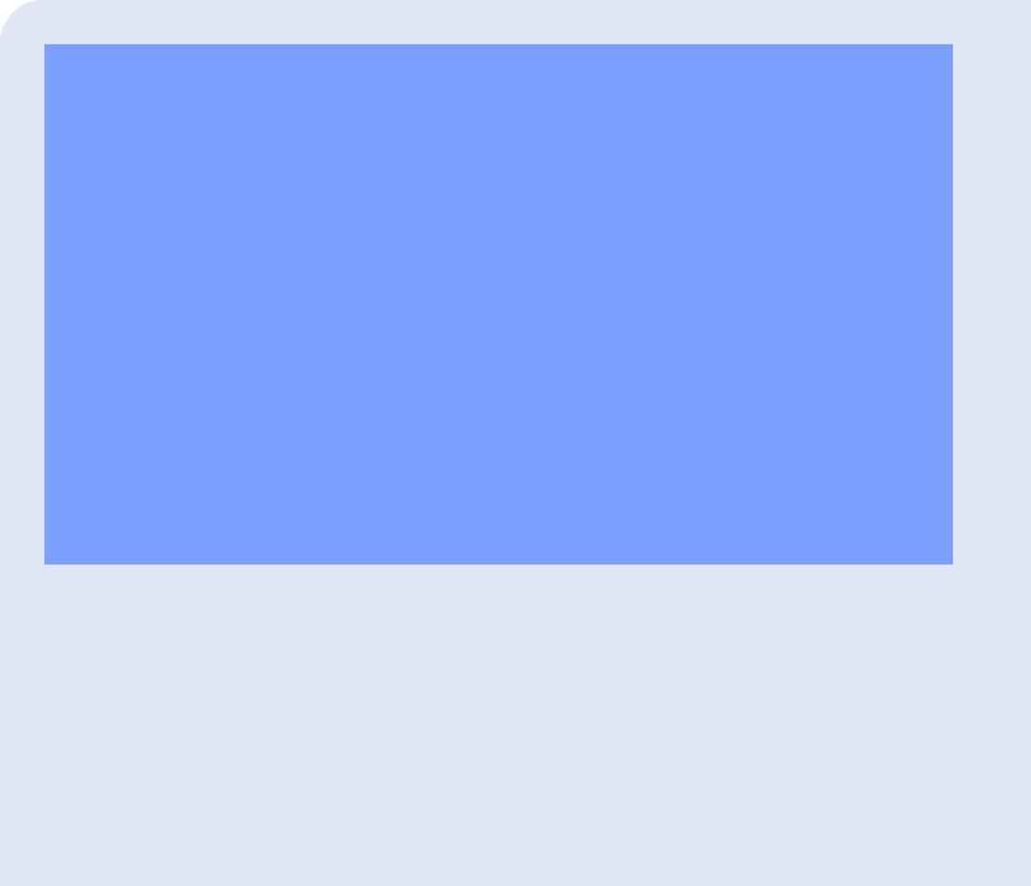 A blue square with a white background vector