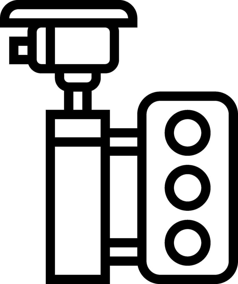 A black and white drawing of a camera vector