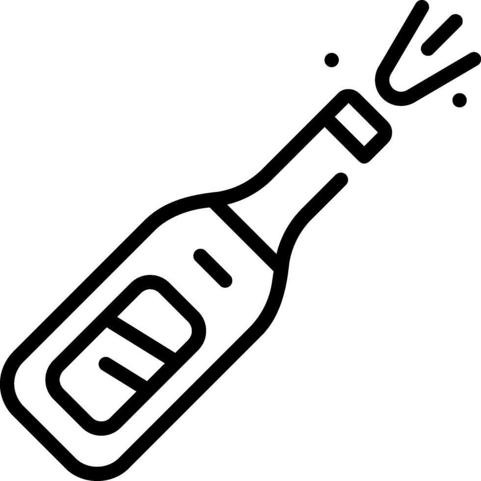 A bottle of champagne with a sparkle vector