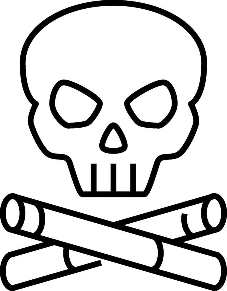 A skull and crossed swords icon vector