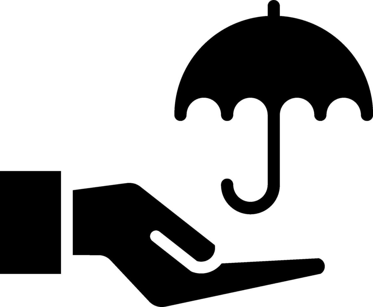An umbrella is being held by a hand vector
