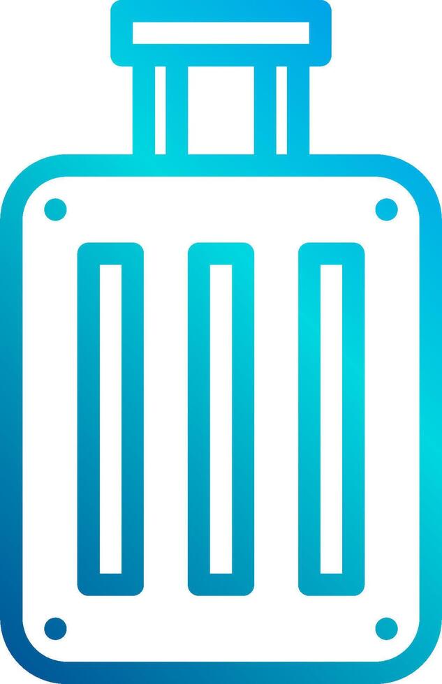 A blue suitcase icon on a white background vector