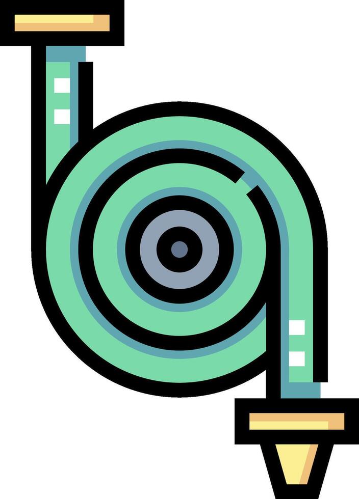 A green and blue pipe with a handle vector