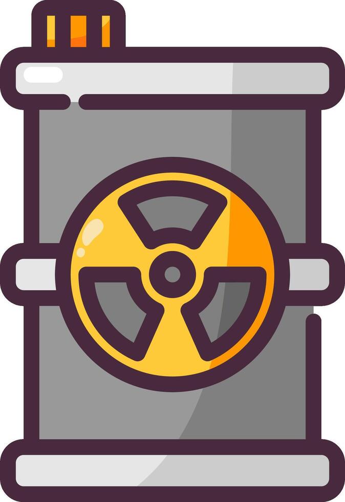 A radioactive barrel icon on a white background vector