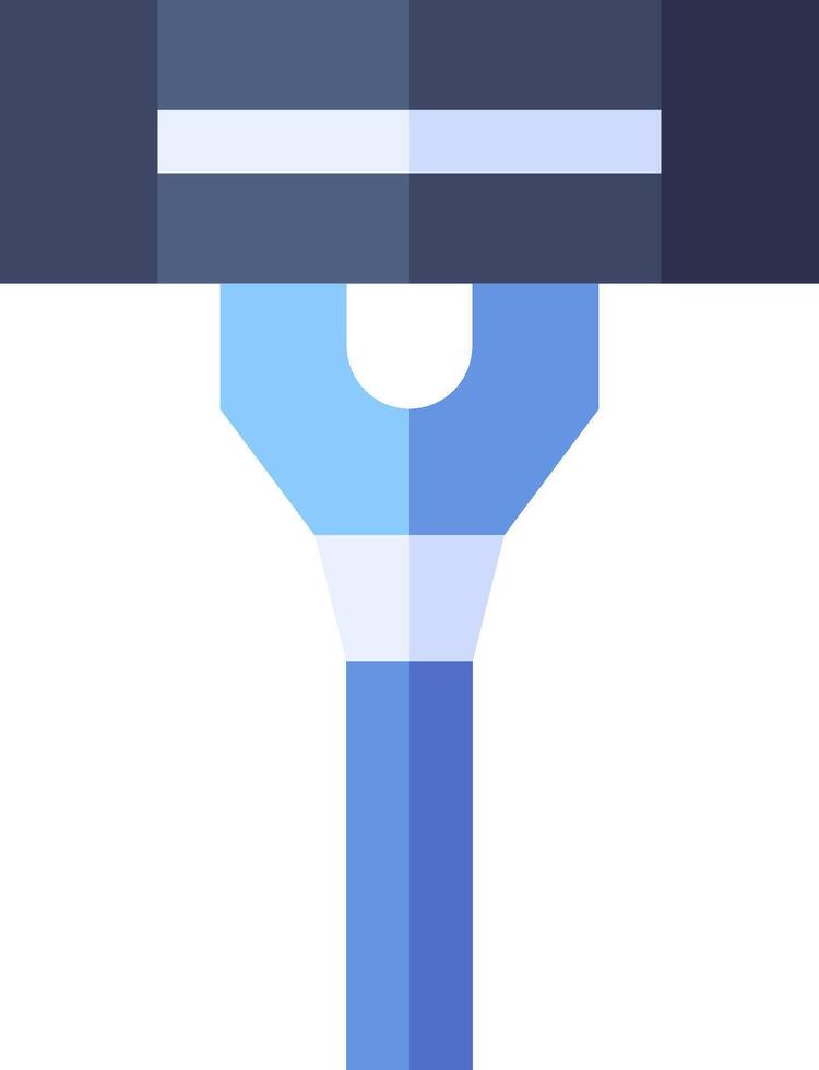 A blue wrench with a white handle vector