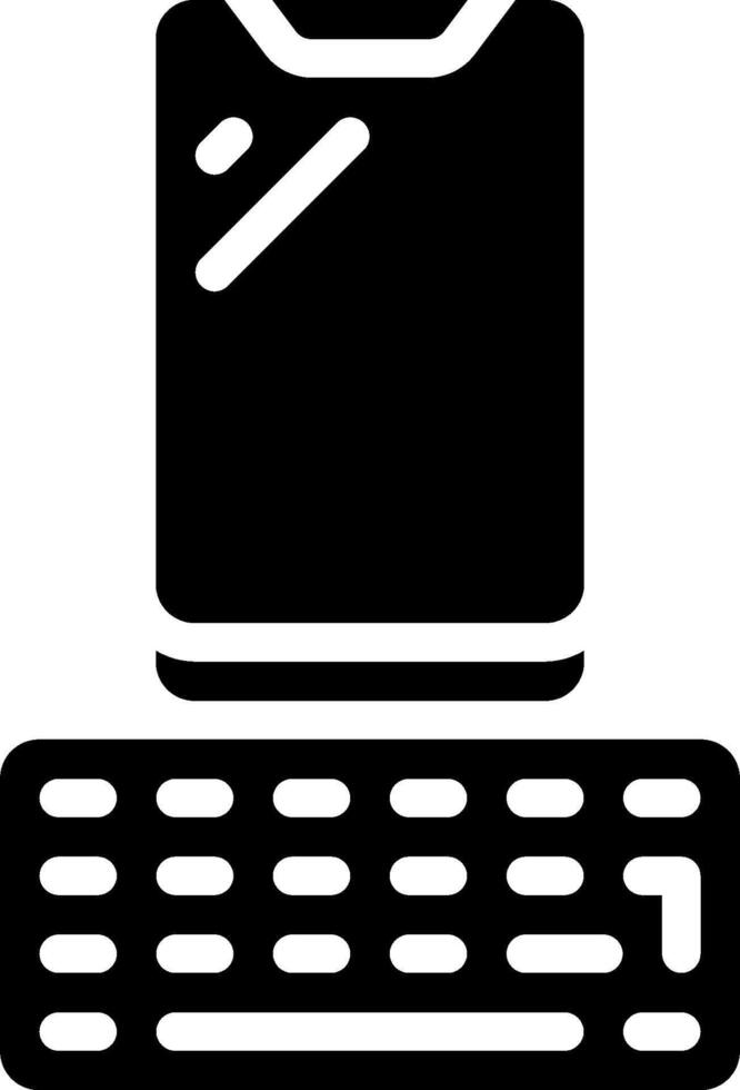 A black and white keyboard and a laptop vector