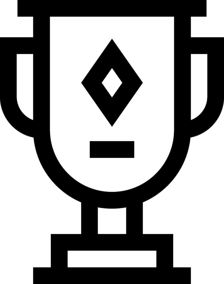 A black and white icon of a trophy vector