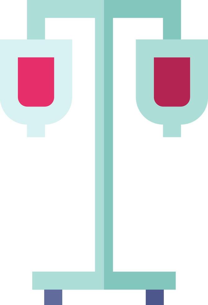 A blood donation machine with two red bags vector