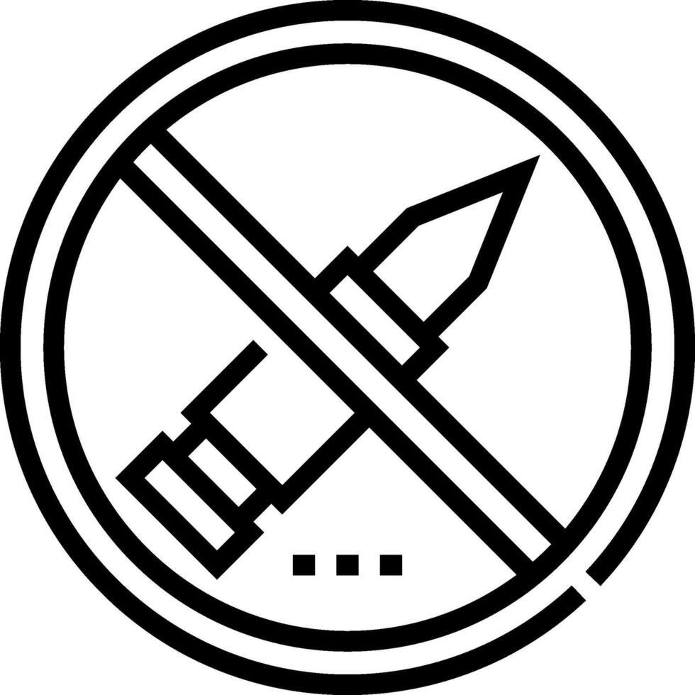 No pencils allowed sign vector
