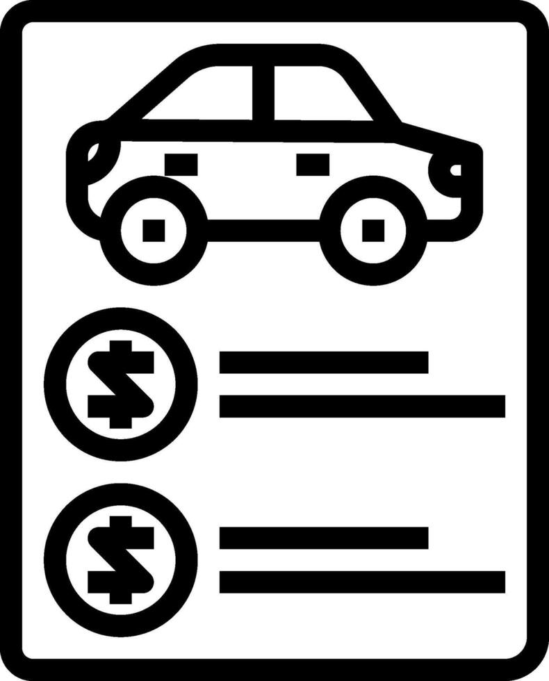 A car and dollar sign icon vector