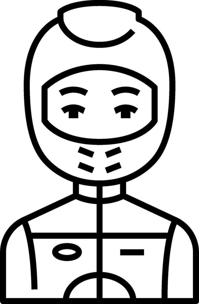 A man in a helmet icon vector
