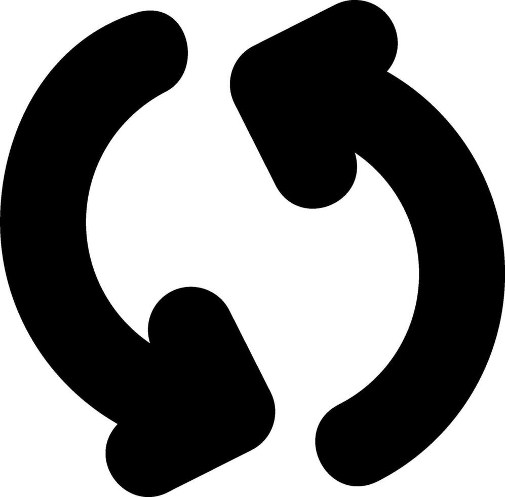 A black and white image of a circular arrow vector
