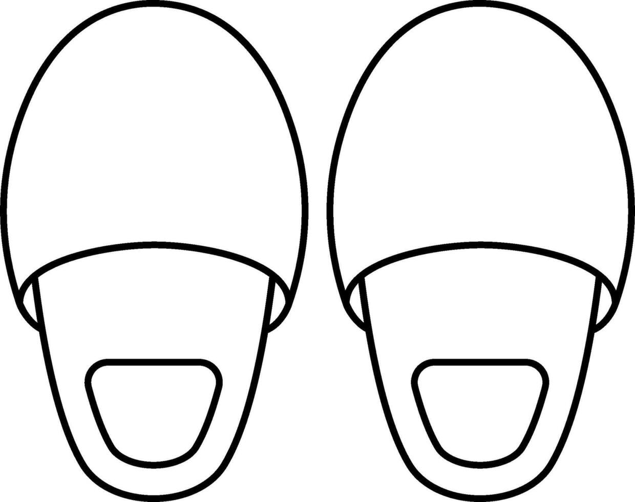 Two slippers on a white background vector