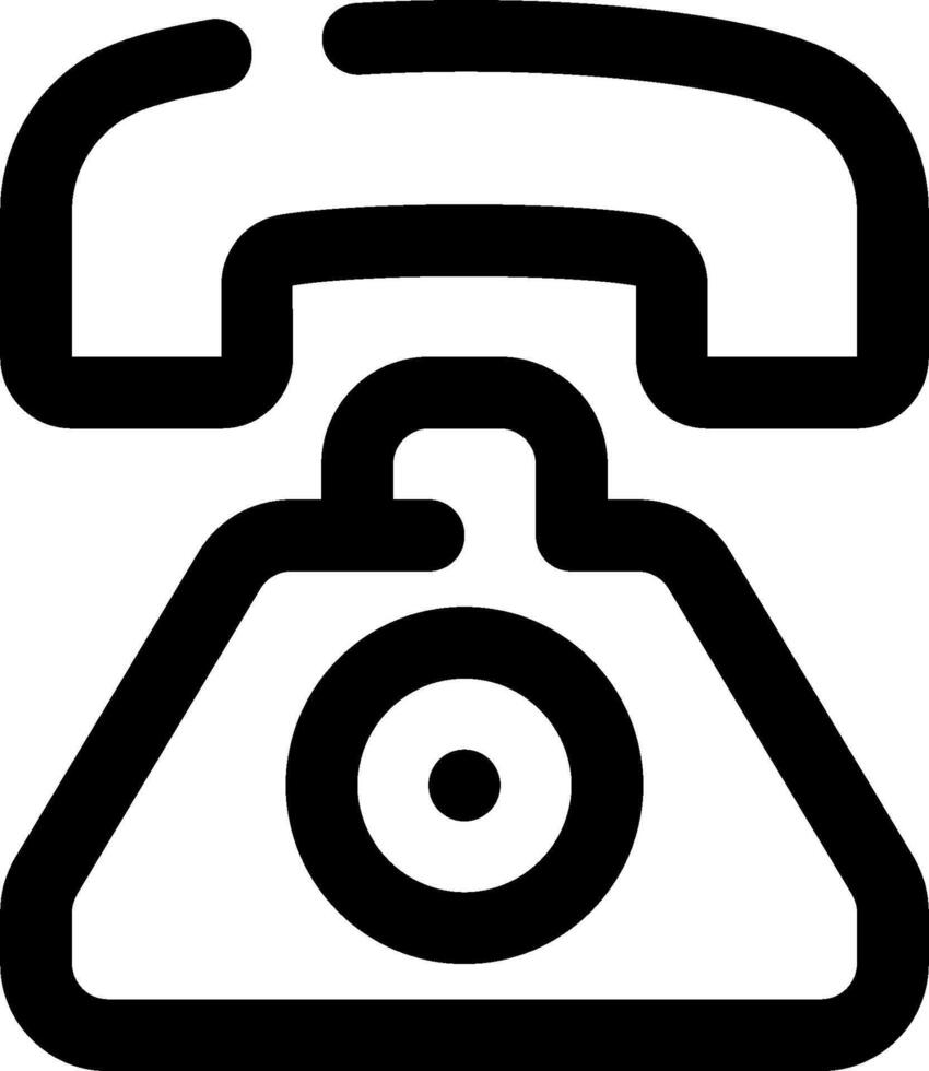 A black and white telephone icon vector