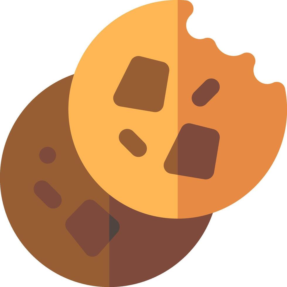 A chocolate chip cookie with a bite taken out of it vector