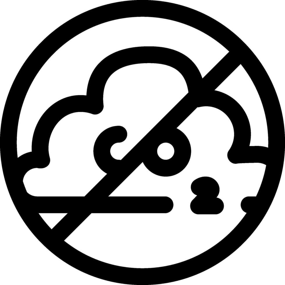 No cloud icon vector