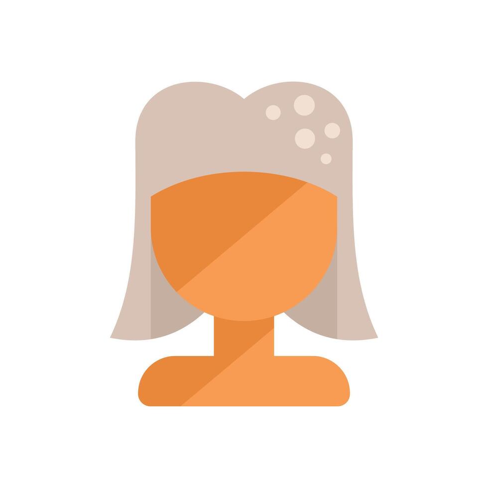 Woman suffering from dandruff with itchy head scalp vector