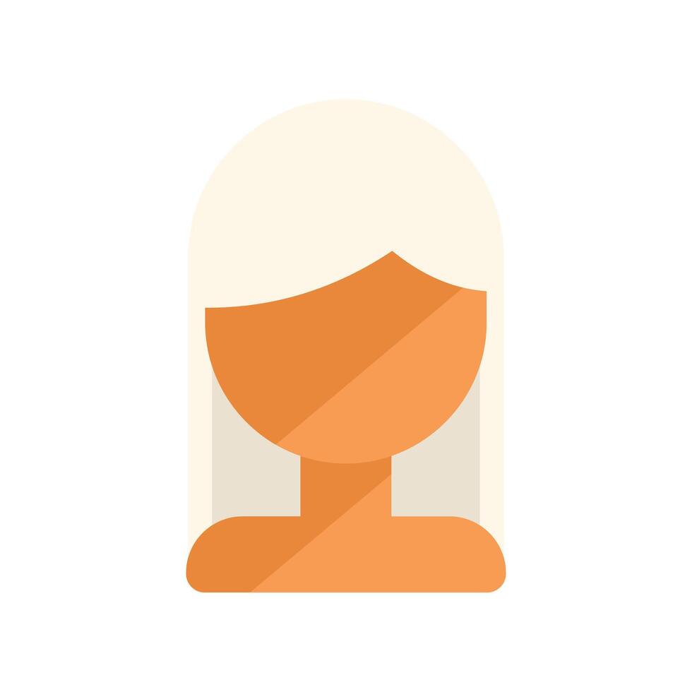 Woman avatar icon showing head and shoulders vector