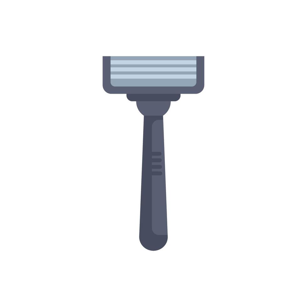 New blue safety razor showing sharp blades for shaving vector