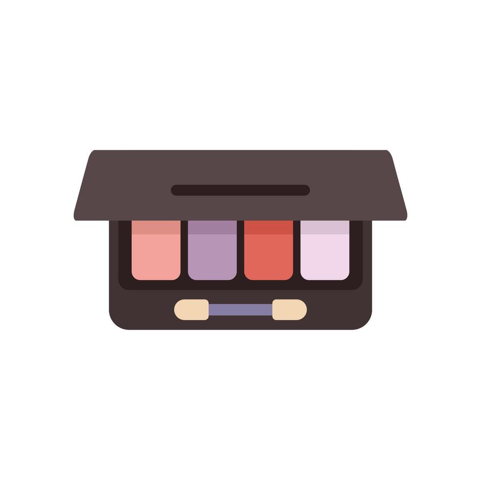 Eyeshadow palette showing colorful makeup for beauty concepts vector