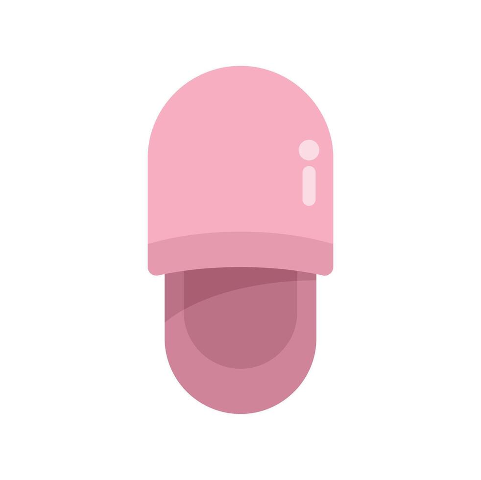 Pink slipper comfortable footwear for home relaxation vector