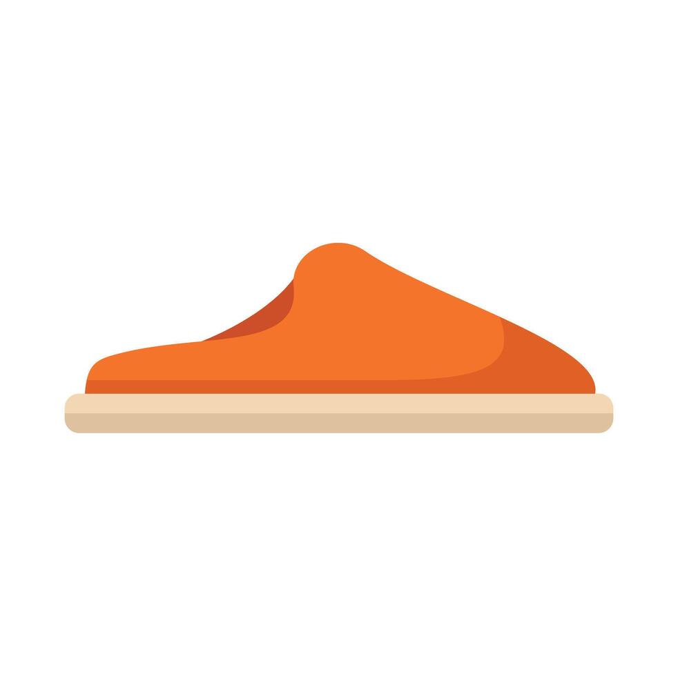 Orange slippers providing comfort and relaxation at home vector