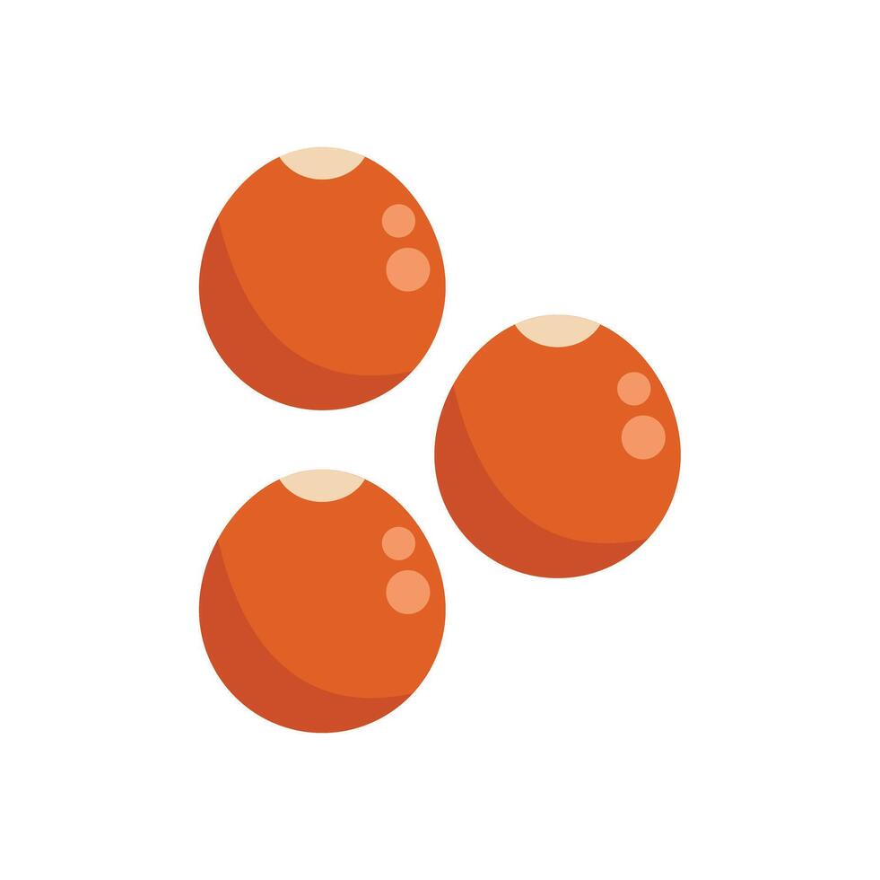 Three red coffee beans falling down illustration vector