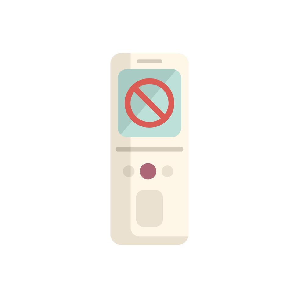Smartphone showing stop sign is being blocked for using on social media vector