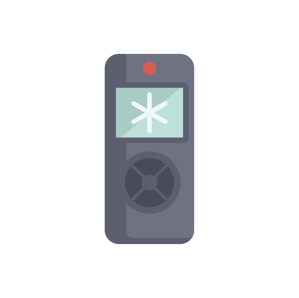 Digital thermometer showing snowflake icon for cold temperature vector