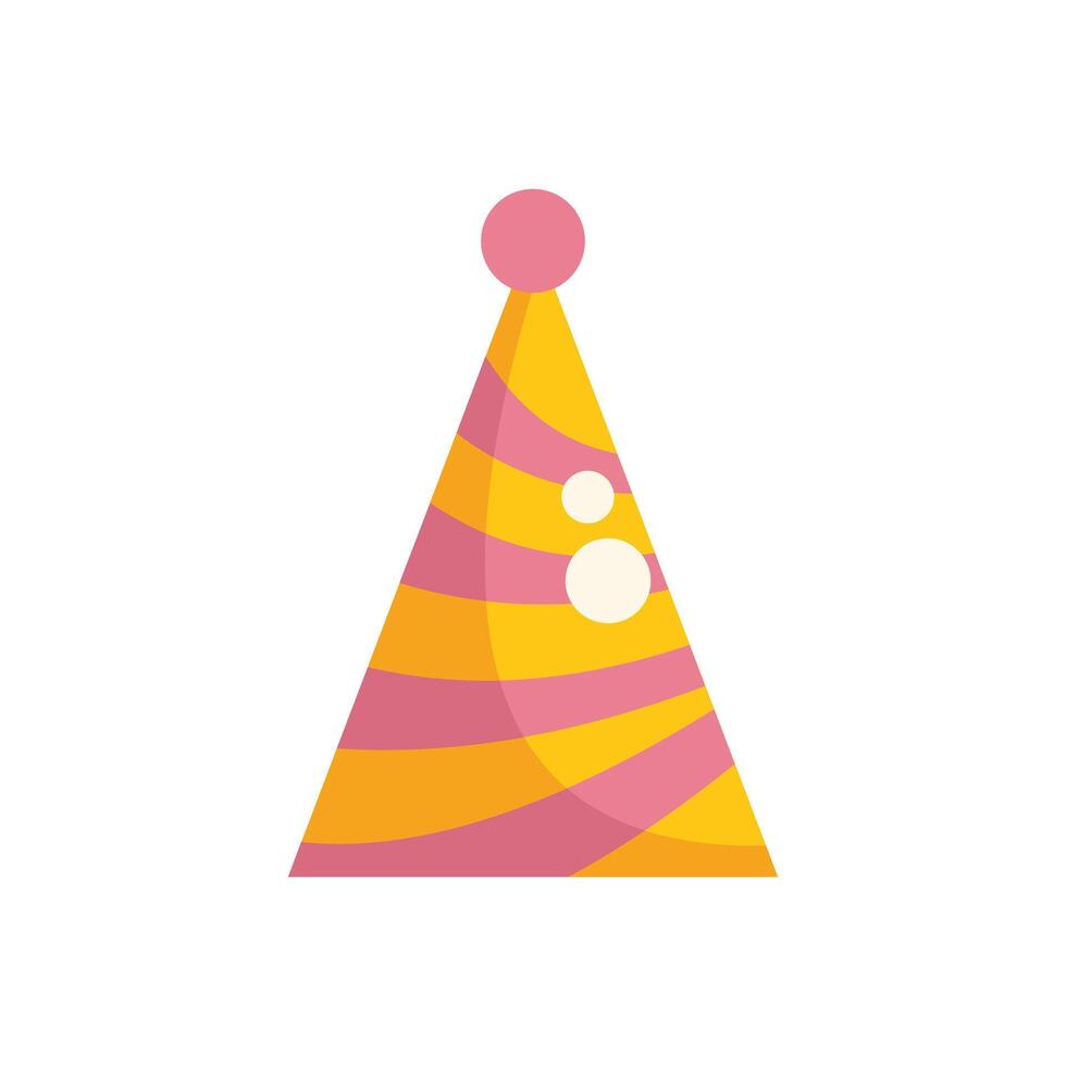 Colorful striped party hat celebrating special occasions vector