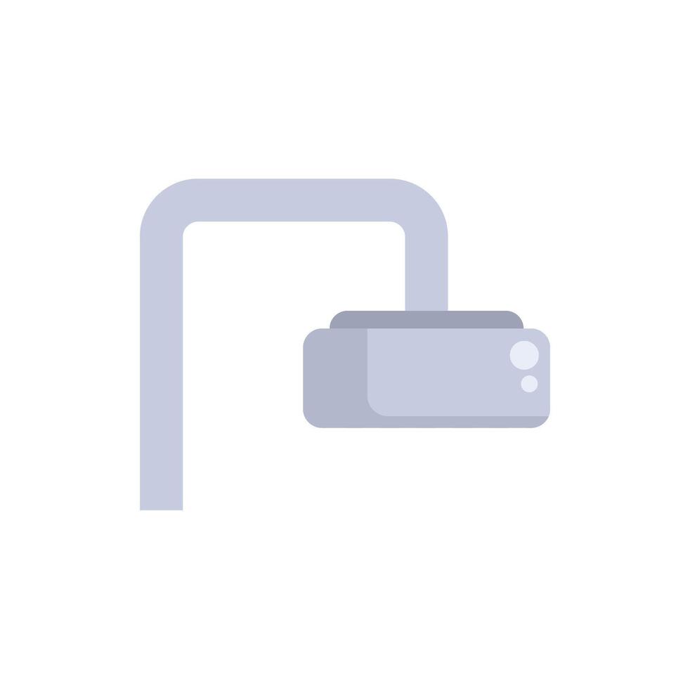 Security camera observing, providing safety, security, and surveillance vector