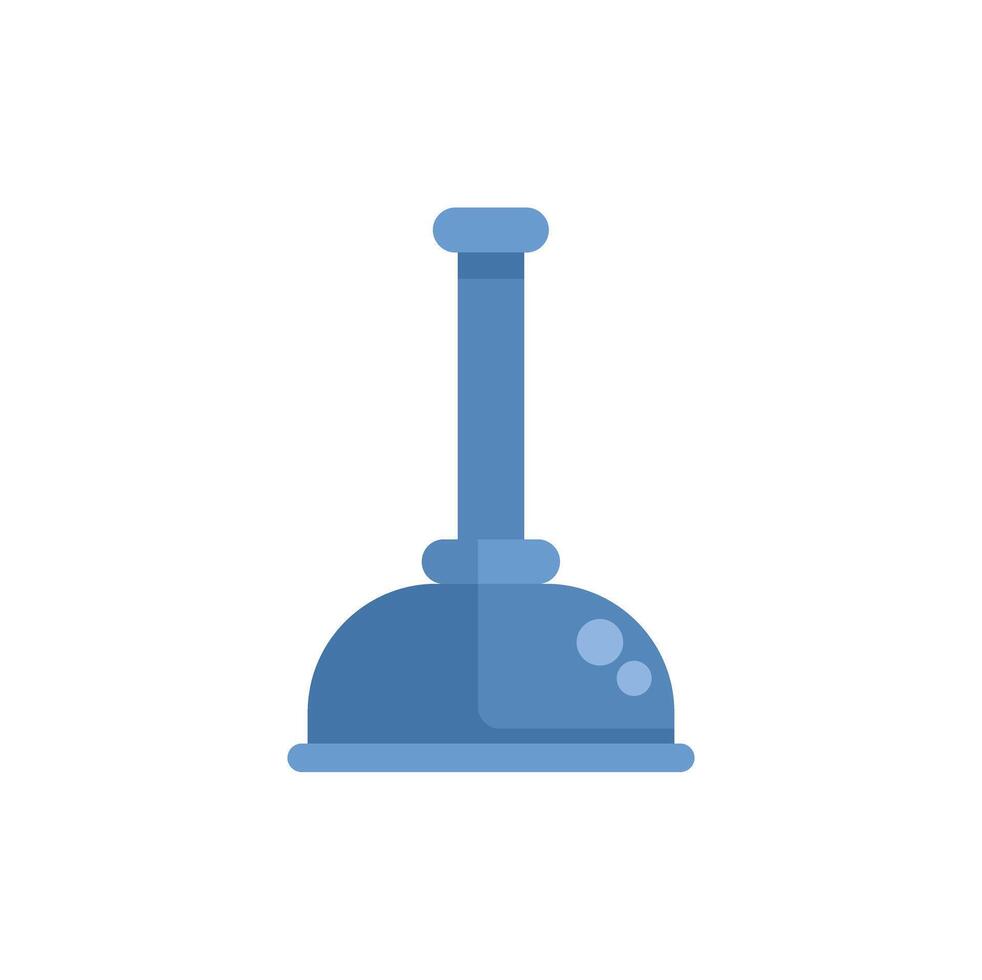 Blue plunger standing on white background vector