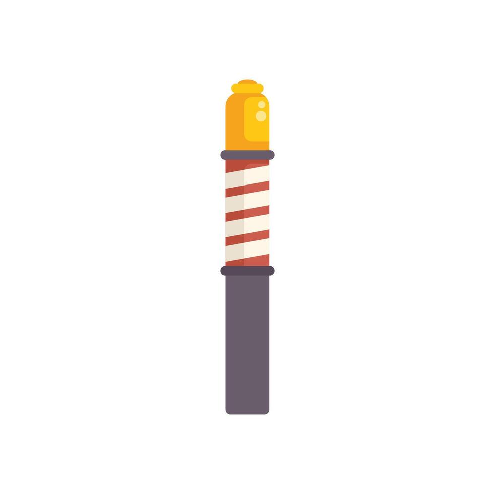 Classic barber shop pole rotating showing open sign symbol of barbershop vector