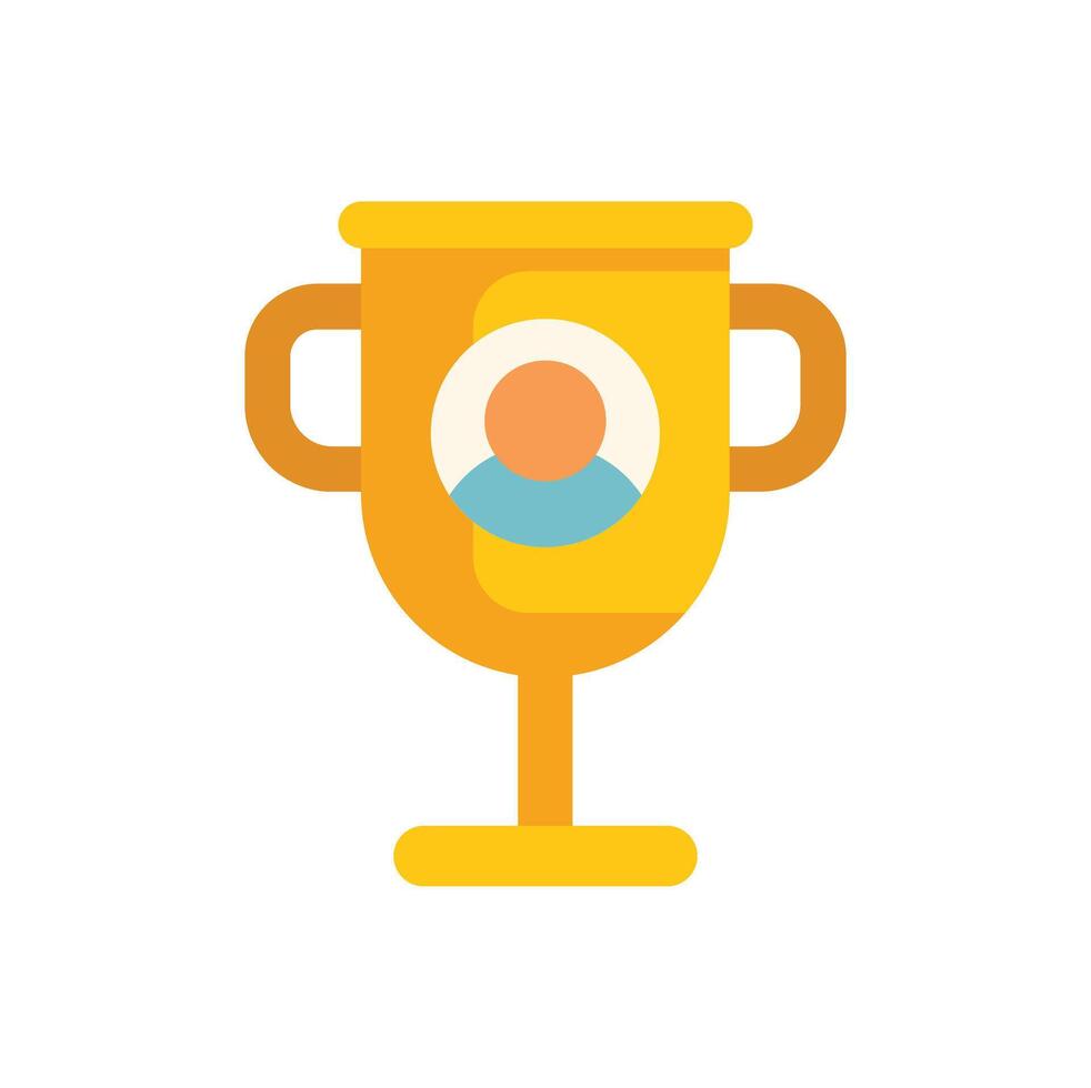 Golden trophy celebrating individual achievement and recognition vector