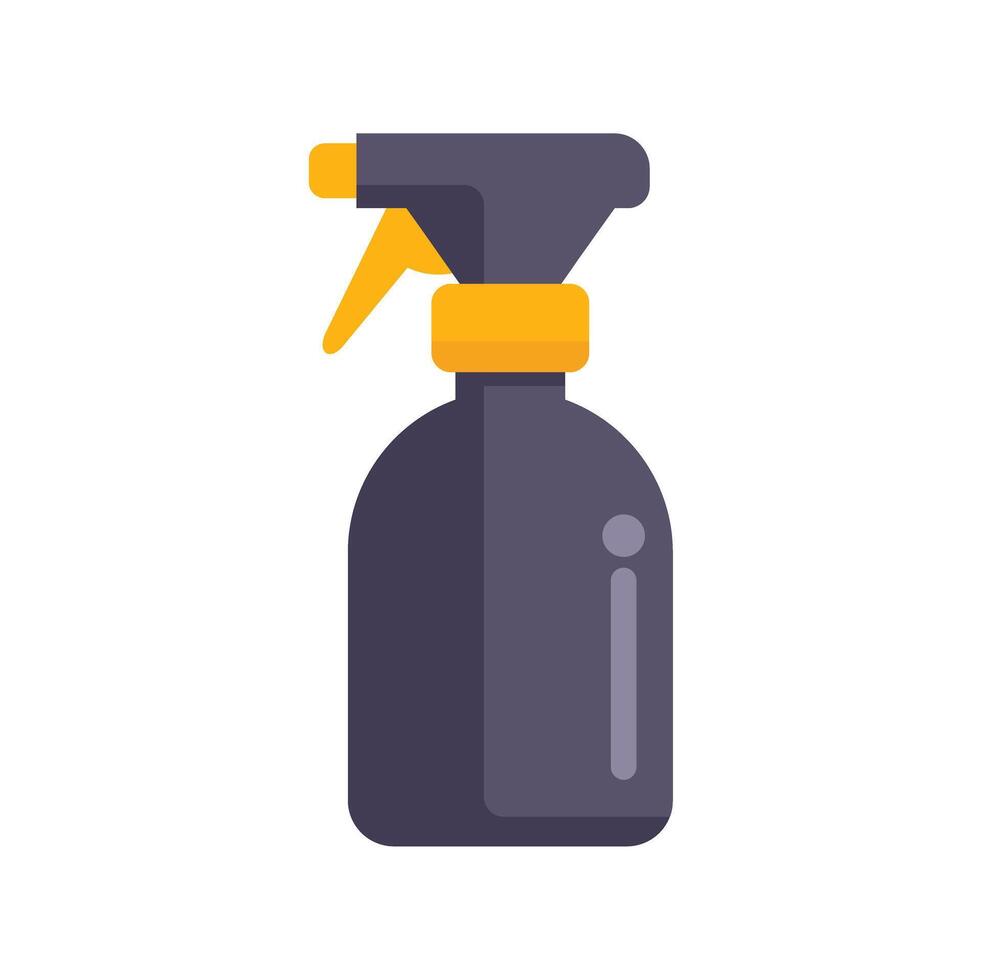 Spray bottle dispensing liquid for cleaning and gardening vector