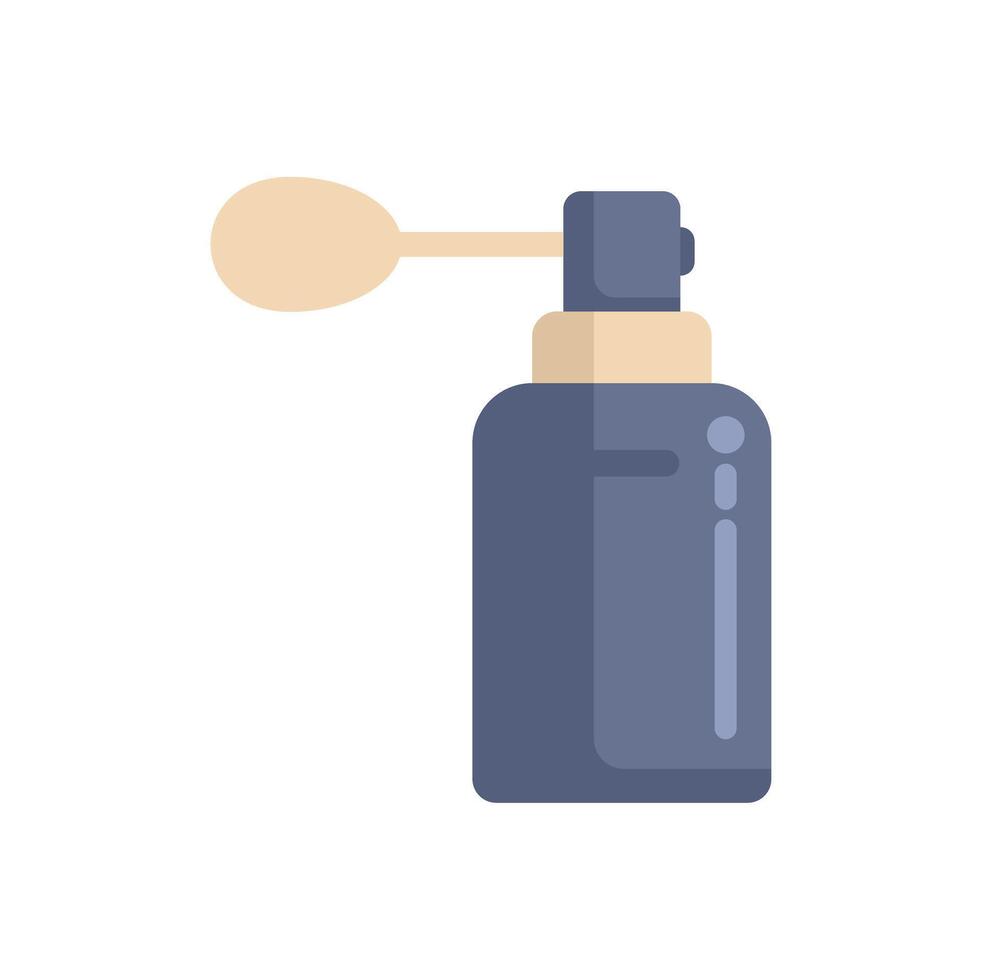 Retro perfume bottle with bulb atomizer spraying fragrance vector