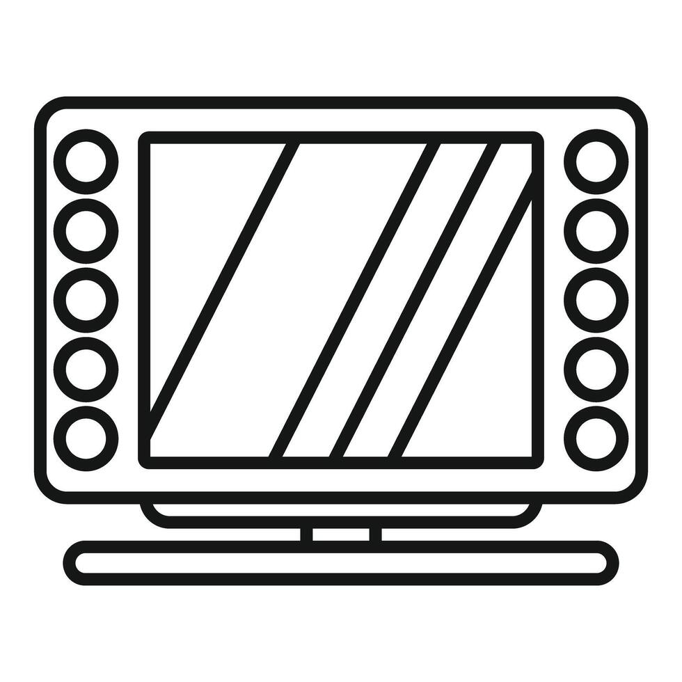 Modern smart tv showing streaming service content icon vector