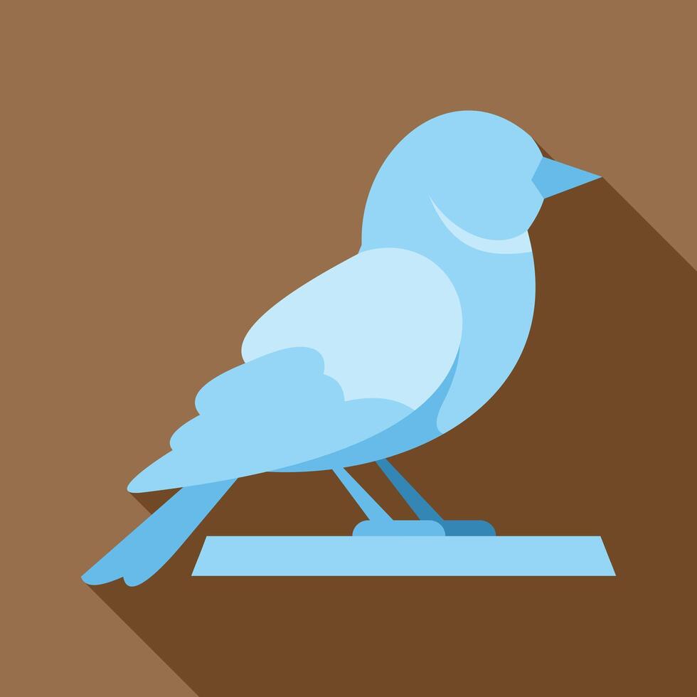 Blue bird resting on a perch illustration vector