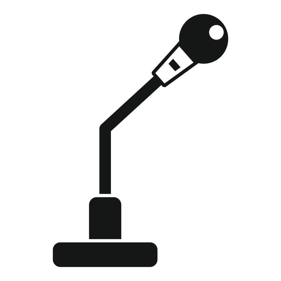 Desk microphone standing on a stand icon vector