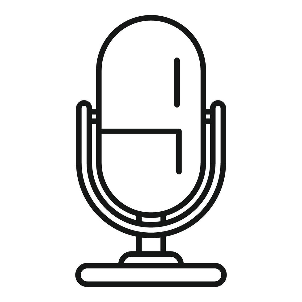 Studio microphone icon representing audio recording and broadcasting vector