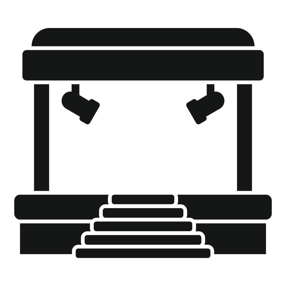Stage podium with stairs and spotlights for show or presentation vector