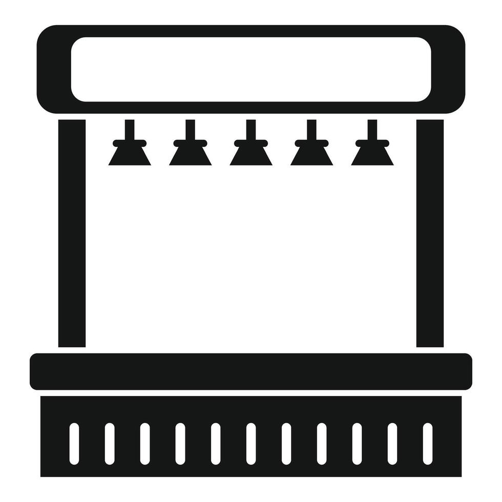 Street food cart with big empty banner and lights is waiting for your design ideas vector