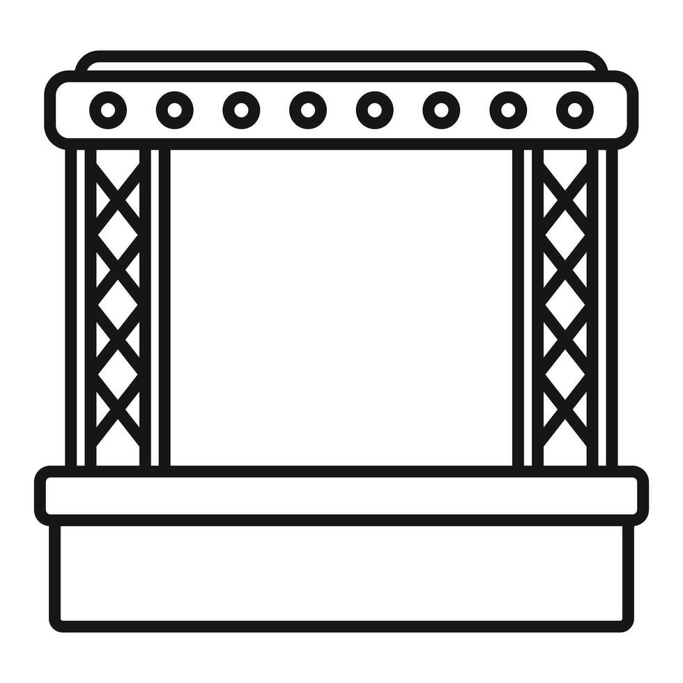 Empty podium with truss system for event organization vector