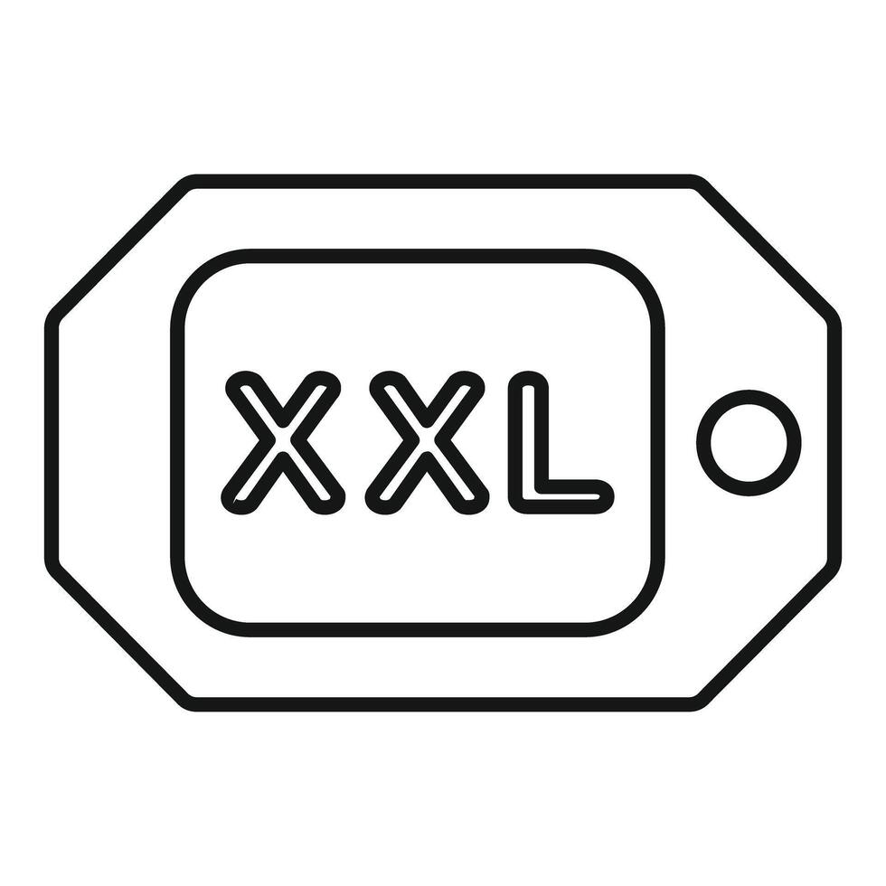 Simple vector of a clothing size tag with xxl written on it